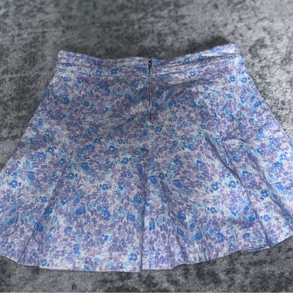 For Love and Lemons Marlo Mini Skirt Blue and Purple Size: Medium - Picture 4 of 6